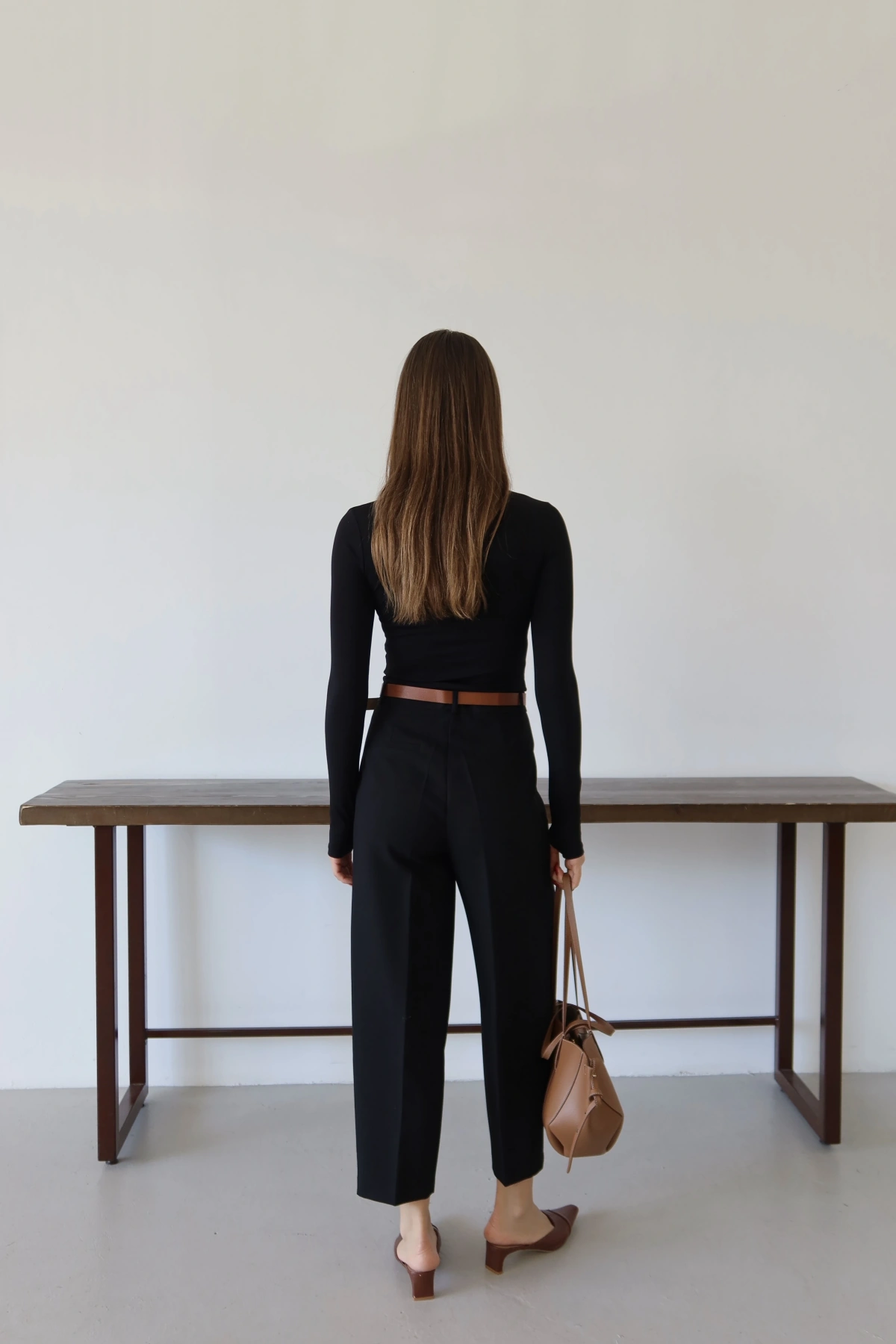 Kemerli Pantolon Siyah