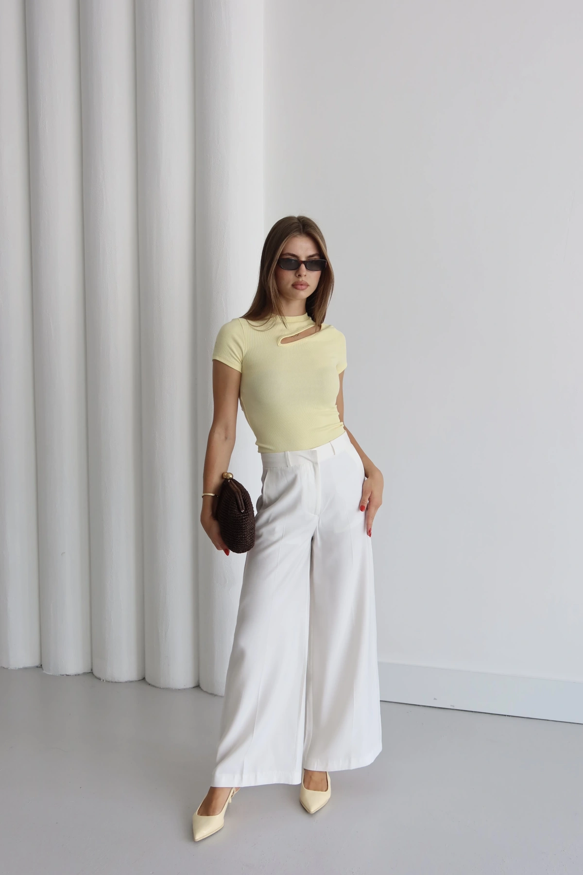 Palazzo Pantolon Beyaz