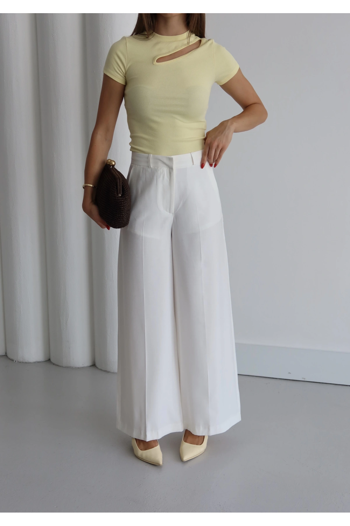 Palazzo Pantolon Beyaz