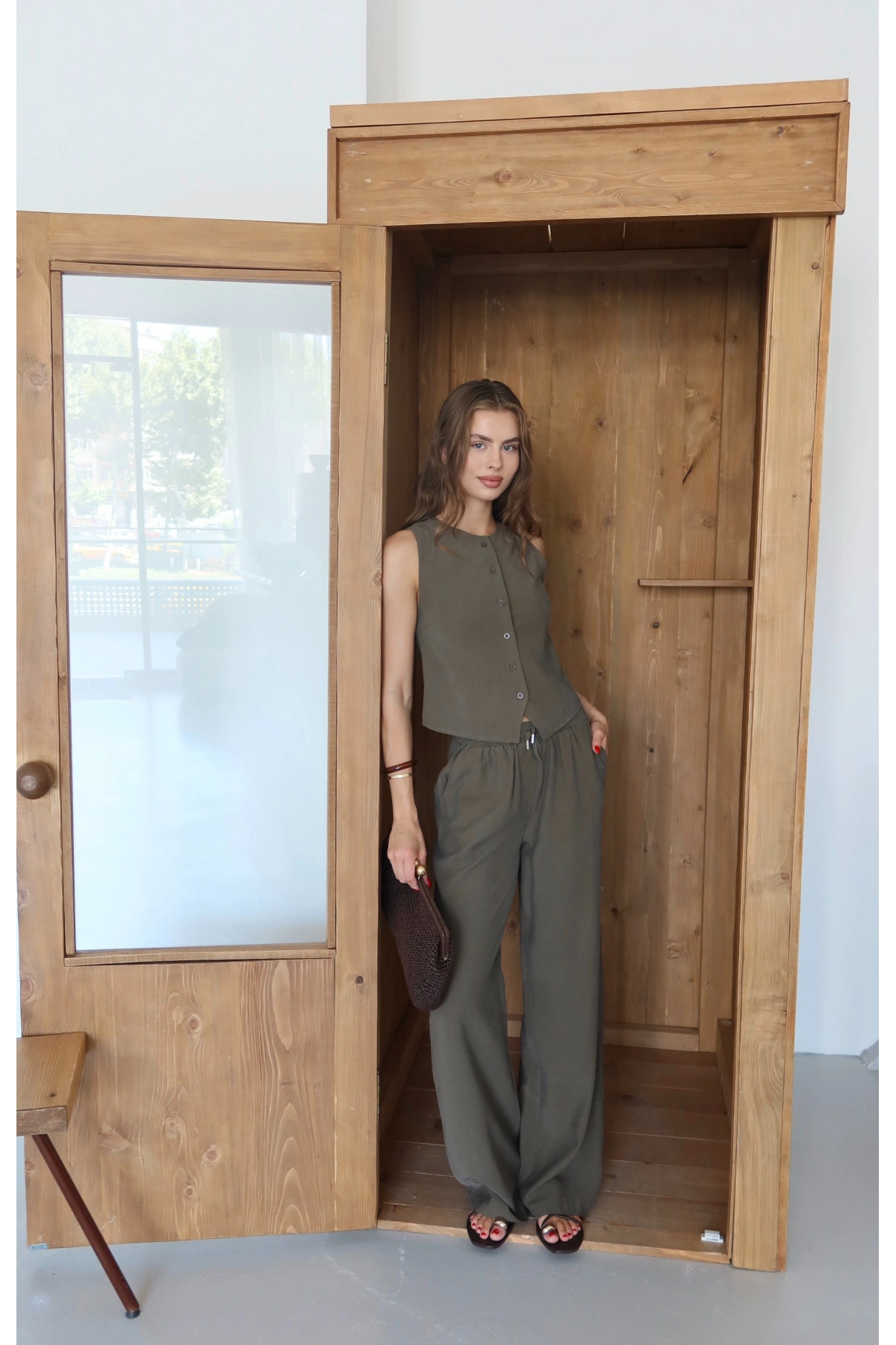 Yelekli Rahat Kesim Takım Haki