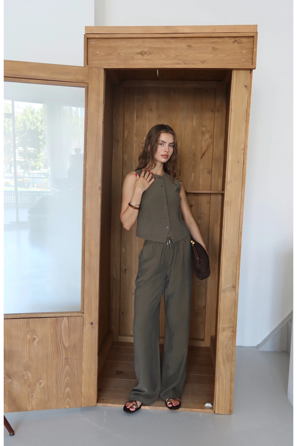 Yelekli Rahat Kesim Takım Haki