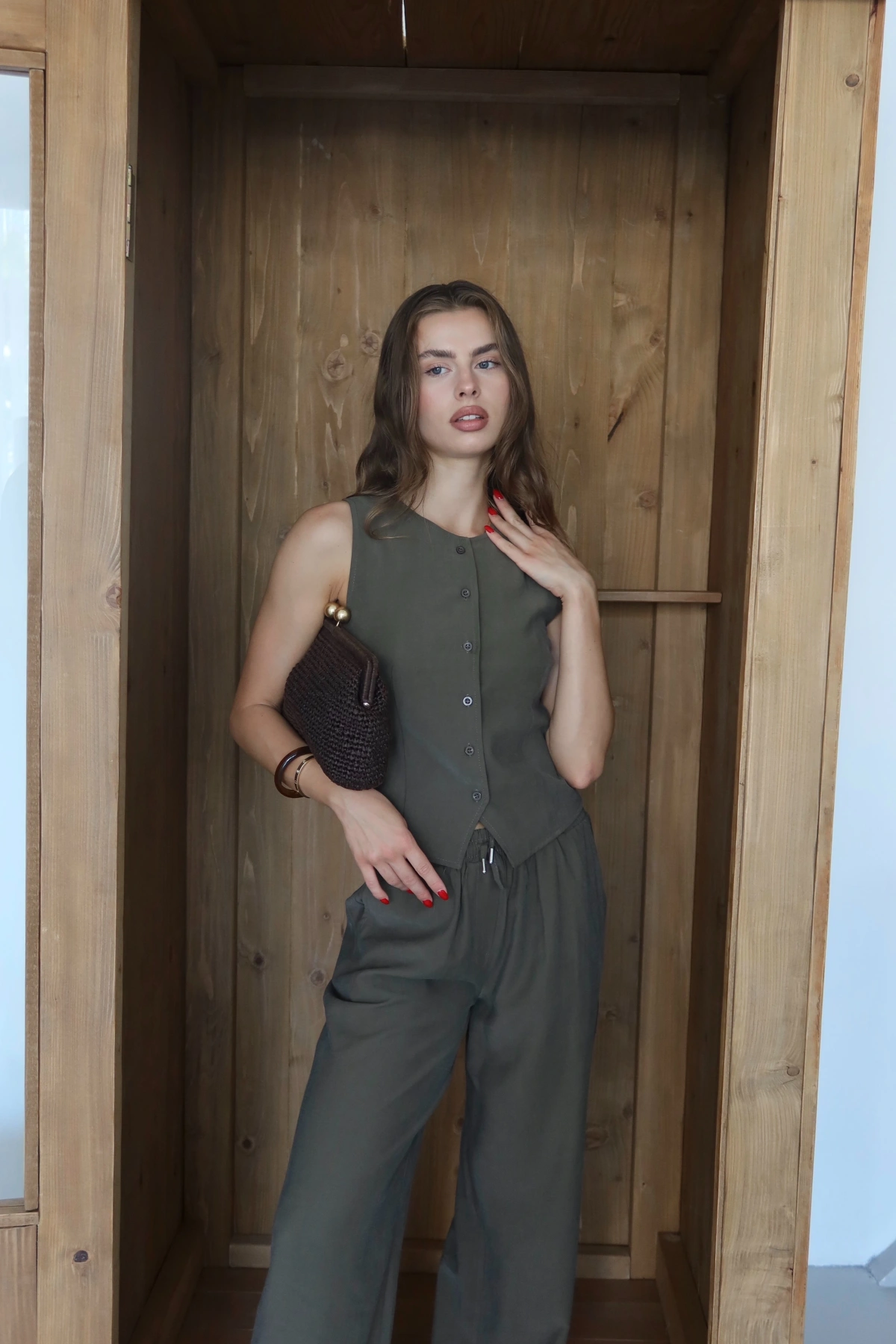 Yelekli Rahat Kesim Takım Haki