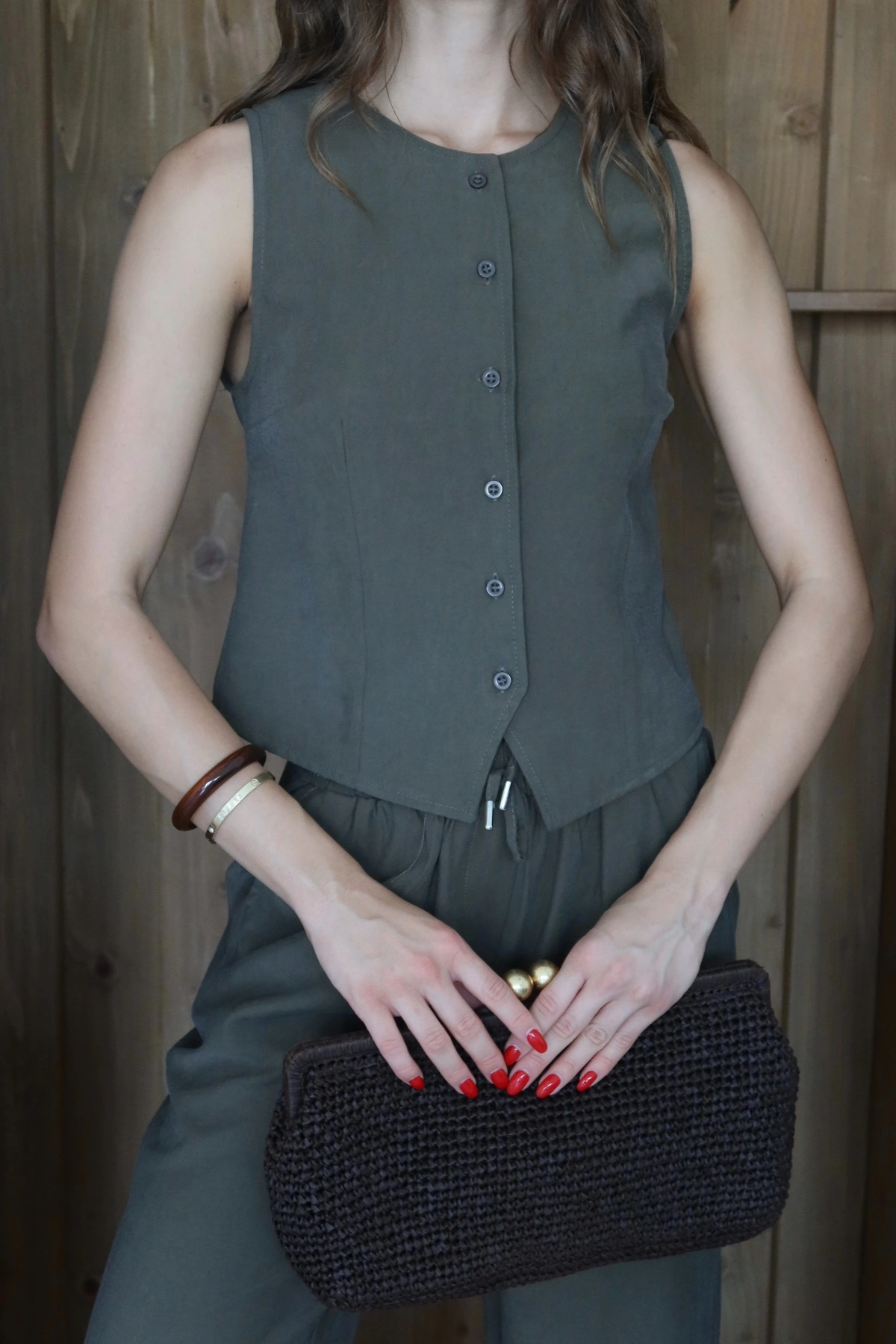 Yelekli Rahat Kesim Takım Haki