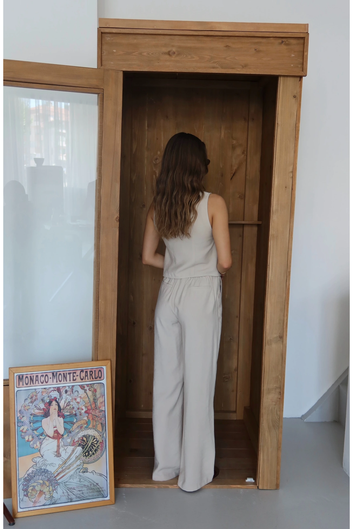 Yelekli Rahat Kesim Takım Krem