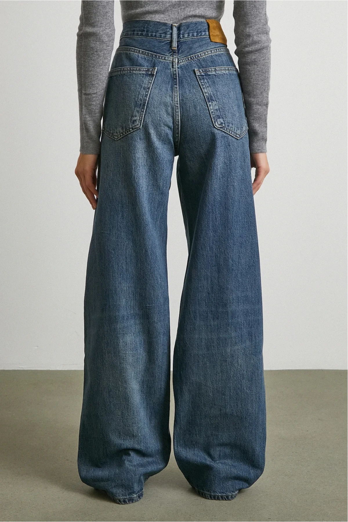 Yüksek Bel Beş Cepli Regular Fit Jean Mavi