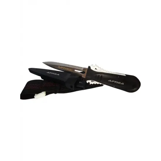 Apnea Attack 9cm Dalış Bıçağı Kol Bantlı Kakıçlı