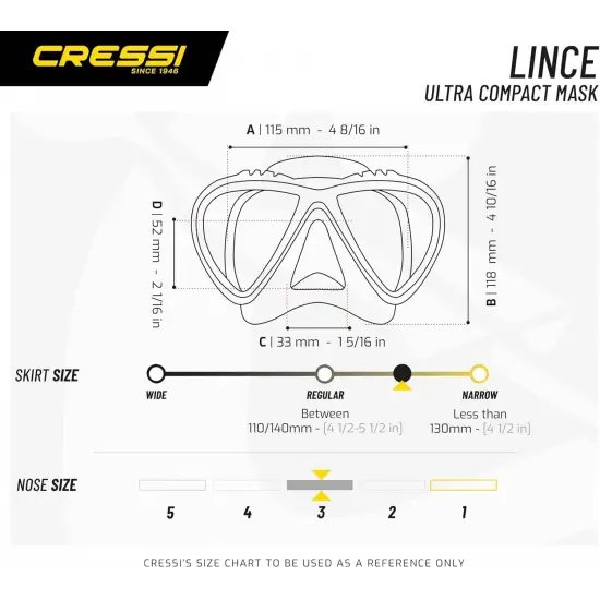 Cressi Lince Dalış Maskesi