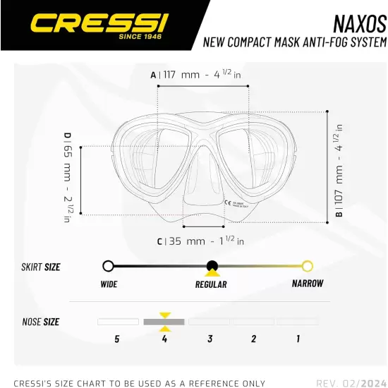 Cressi Naxos Maske Anti-Fog System