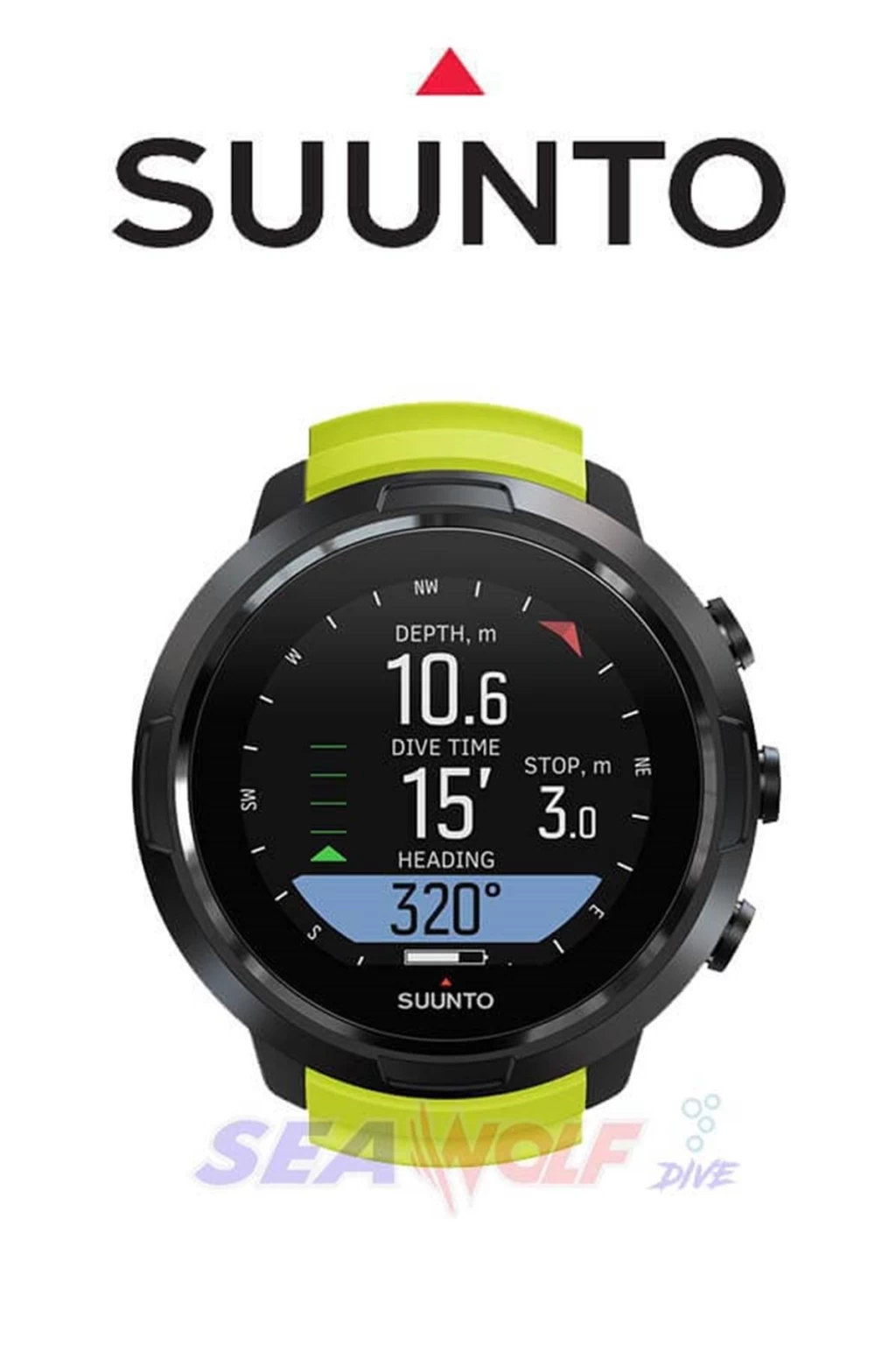 SUUNTO D5 BLACK LIME SAAT seawolfdive