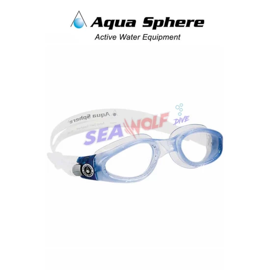 Aqua Sphere Kaiman Şeffaf Lens - Kristal/K.Mavi Çerçeve - Şeffaf Etek Yüzücü Gözlüğü