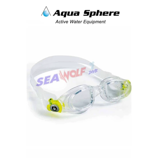 Aqua Sphere Moby Kid Şeffaf Cam - Şeffaf/Lime Çerçeve - Şeffaf Etek