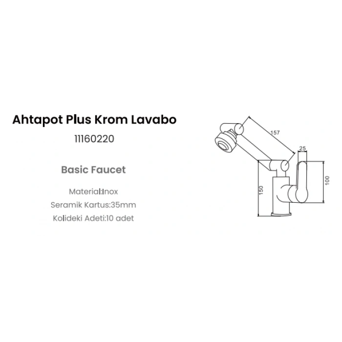 FLEKO AHTAPOT PLUS LAVABO BATARYASI AHTAPOT PLUS LAVABO BATARYASI