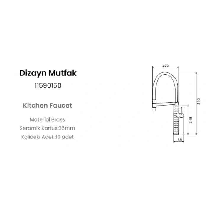 FLEKO DİZAYN MUTFAK BATARYASI ANTRASİT