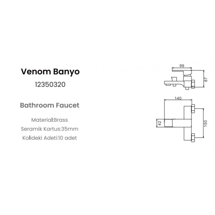 FLEKO VENOM KROM BANYO BATARYASI