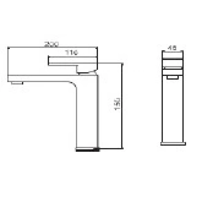 FLEKO VENOM KROM LAVABO BATARYASI