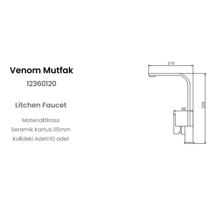 FLEKO VENOM KROM MUTFAK BATARYASI