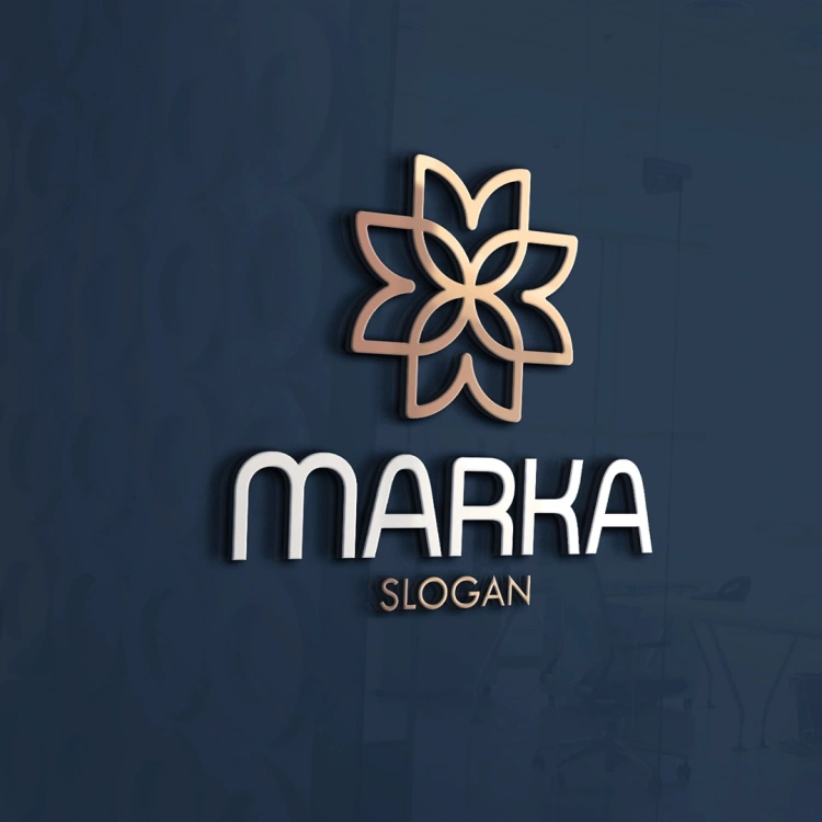 Zarif Çiçek Motifli Logo