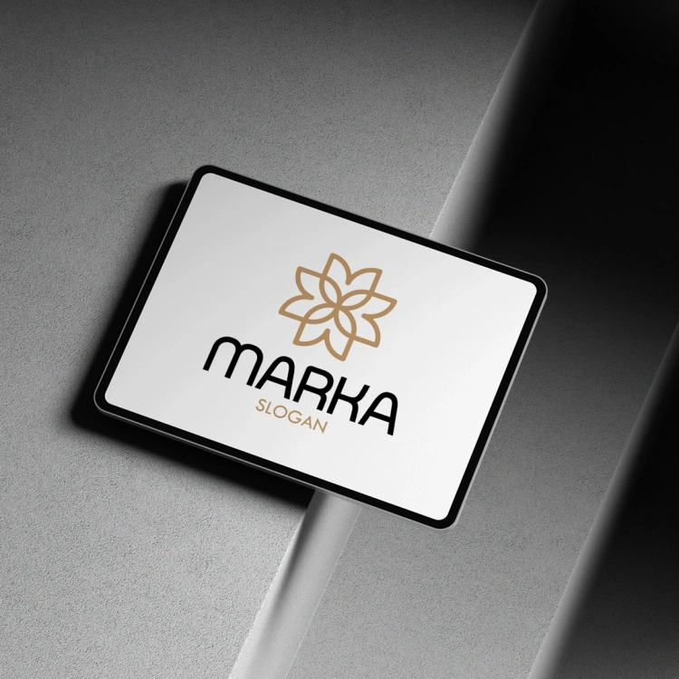 Zarif Çiçek Motifli Logo