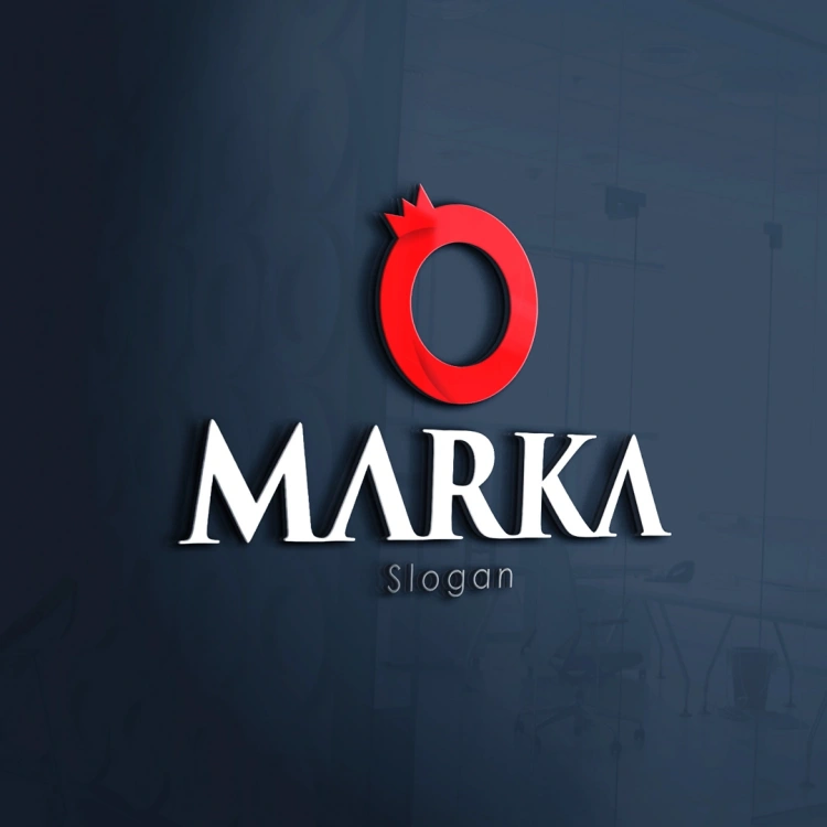 Şık ve Modern Kırmızı Nar Logo