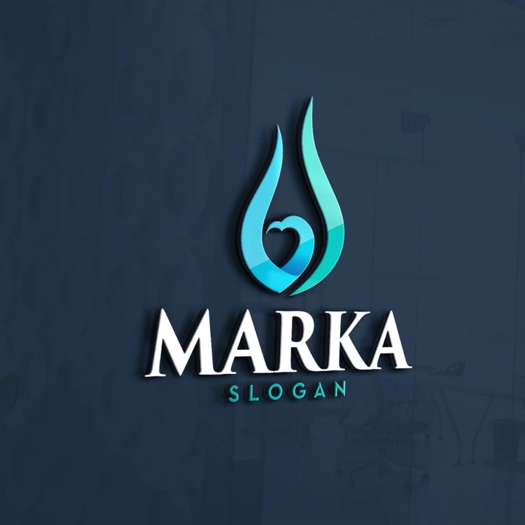 Çiçek ve Kalp Logo