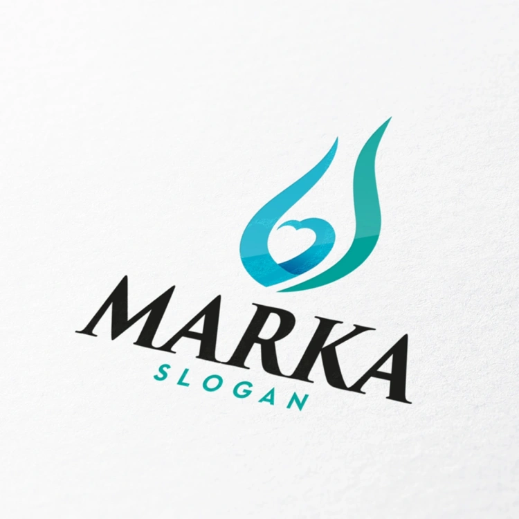 Çiçek ve Kalp Logo
