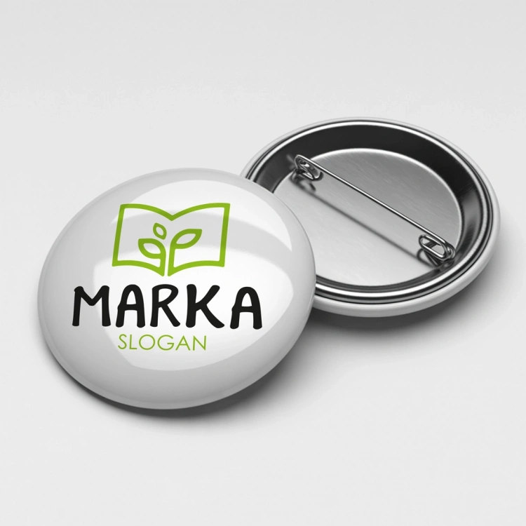 Kitap ve Filiz Figürlü Doğal Logo