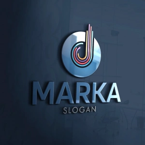 D Harfi ve Dinamik Çizgiler Logo