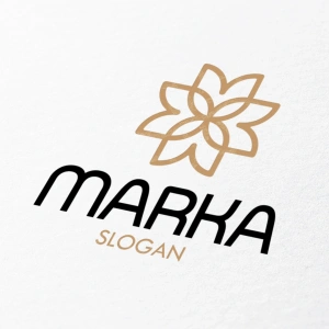 Zarif Çiçek Motifli Logo