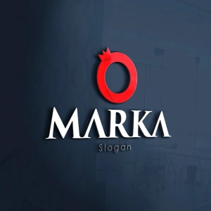 Şık ve Modern Kırmızı Nar Logo