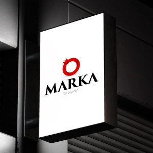 Şık ve Modern Kırmızı Nar Logo