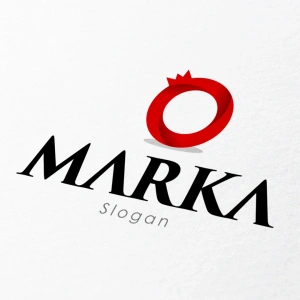 Şık ve Modern Kırmızı Nar Logo