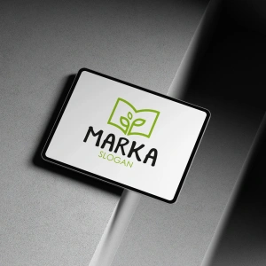 Kitap ve Filiz Figürlü Doğal Logo