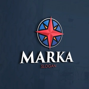Pusula ve Yıldız Temalı Logo