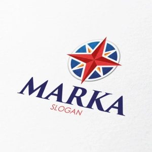 Pusula ve Yıldız Temalı Logo