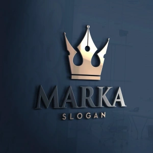 Taç ve Kalem Modern Logo
