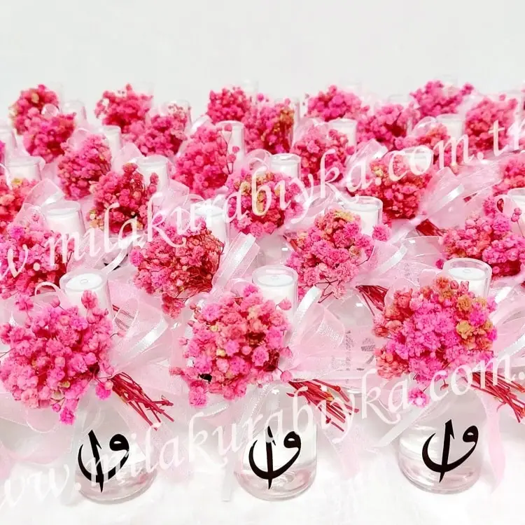 Kişiye Özel Mini Gül Suyu Hediyelik - Pembe