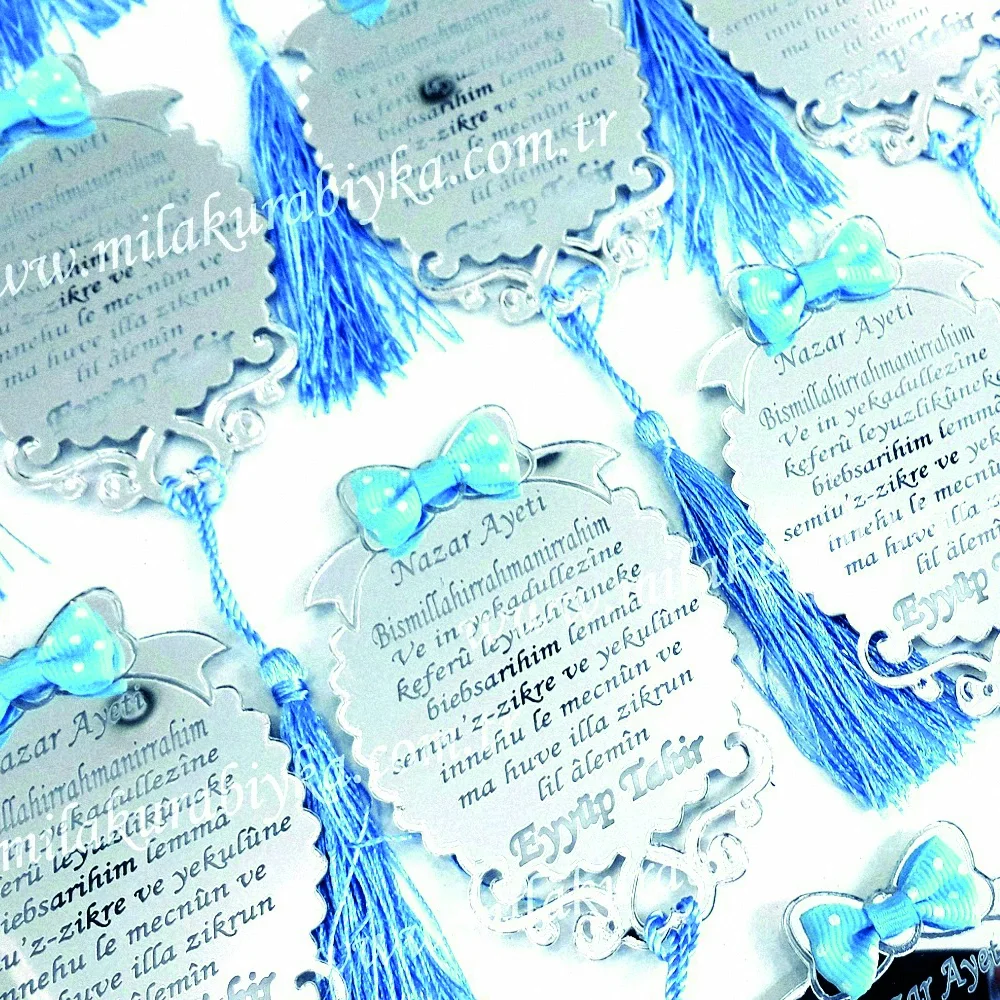 Kişiye Özel Nazar Ayeti Magnet - Erkek Bebek - Sünnet ve Doğum Günü Hediyelik