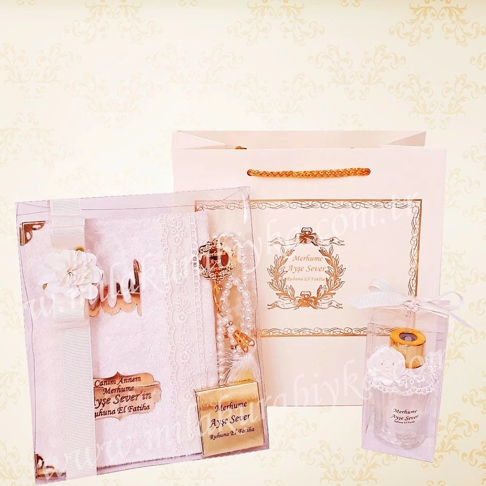 İsimli Mevlüt Seti - Krem Rengi