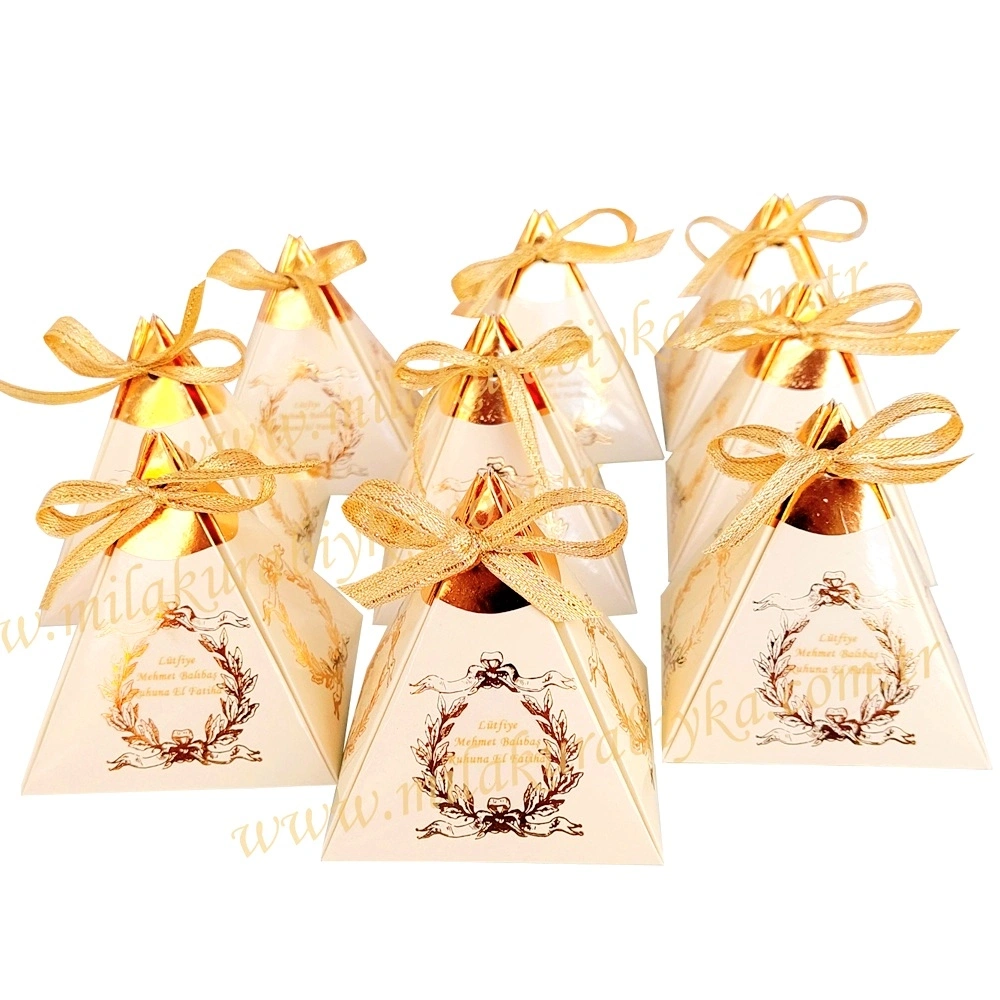 Mevlüt Şekeri - Krem Rengi Piramit - Akide Şekerli - Bebek-Sünnet - Doğum Günü - Söz - Nişan - Nikah ve Mevlüt Şekeri