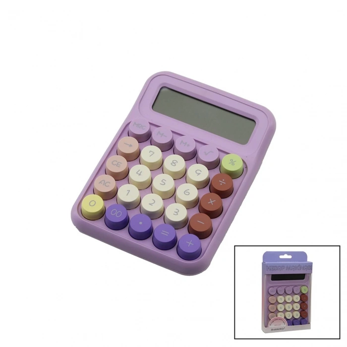 ARROW AH-01 ( PİLLİ ) ( DAKTİLO TUŞ MODEL=RENKLİ) ( 12 HANELİ ) HESAP MAKİNESİ ( 15.7 X 11.1 X 2.7CM ) ( 166GR )*120