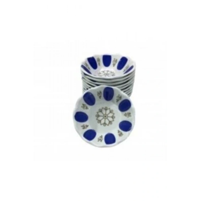 ASLAN-140M ( MAVİ BEYAZ ) ( MELAMİN ) ÇAY TABAK*25X20