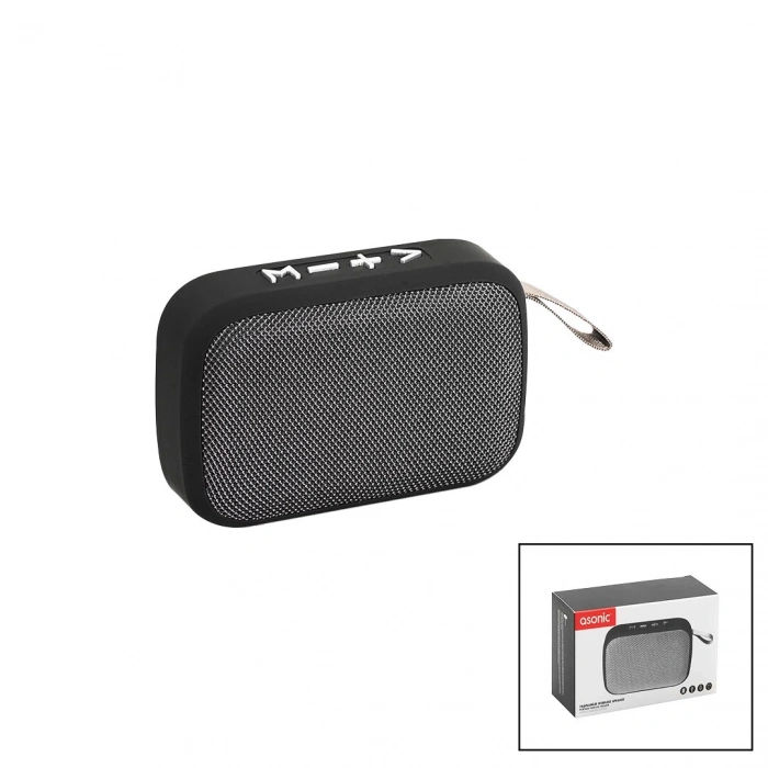 ASONİC AS-02 BLUETOOTH WİRELESS ( MİNİ ) HOPARLÖR SPEAKER ( USB ŞARJLI ) ( 3W ) (300mAH PİL & MİKROFON & KART GİRİŞİ)*20