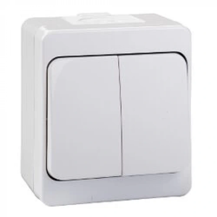 ATOM ( SIVA ÜSTÜ ) KOMİTATÖRLÜ 2Lİ ANAHTAR PRİZ*12X10