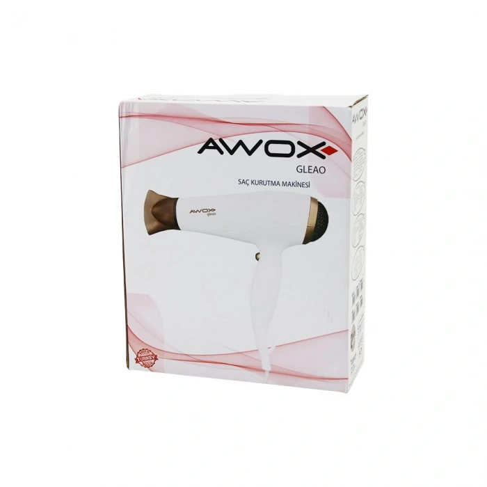 AWOX GLEAO ( SİYAH ) SAÇ KURUTMA & FÖN MAKİNESİ ( SOĞUK ÜFLEME ) ( 2 KADEME FAN & 3 KADEME SICAKLIK ) ( 1700-2000W )*12