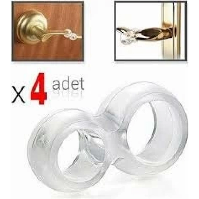 BURÇİN ERK-044 ( 4PCS ) ( ŞEFFAF SİLİKON PLASTİK ) KAPI PENCERE STOPERİ*30X14