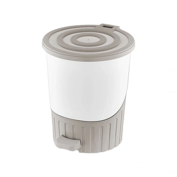 DÜNYA-01071-407 ( KUM BEJİ ) PASTEL ( LÜX ) ( 26LT ) ( PEDALLI ) ÇÖP KOVASI PLASTİK ( 380X343X398MM )*4=K