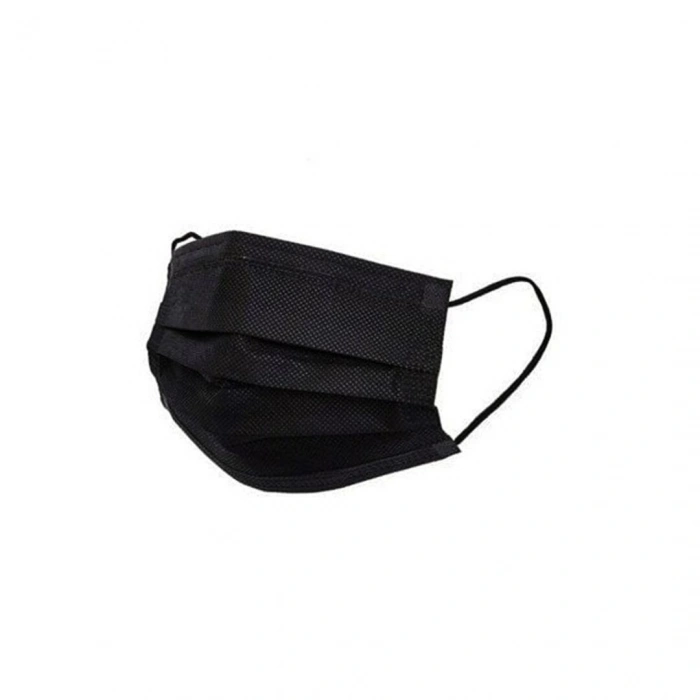 DUYGU MANU ( SİYAH ) ( 50PCS ) MEDİKAL CERRAHİ YÜZ MASKESİ ( TEK KULLANIMLIK & 3 KATLI )*1X50