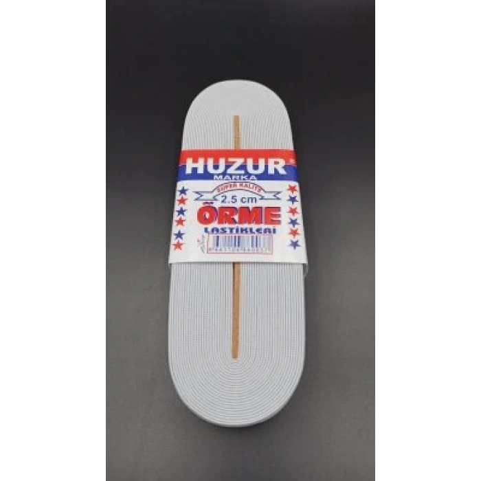 HUZUR ( BEYAZ & 2.5CM ) PAÇA LASTİK GENİŞ 10MT.*30