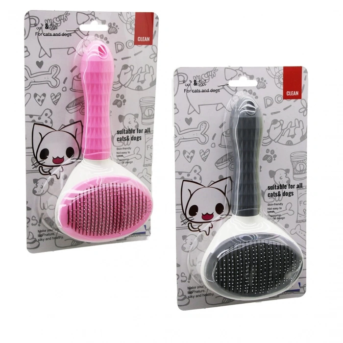 İBİCO CLEAN İ21-068 (PRATİK PET TÜY FIRÇASI) (KEDİ - KÖPEK TARAK & TEMİZLİK FIRÇASI) (BAS TUŞA=TARAK TEMİZLE) (PET SHOP)*100