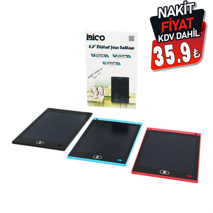 İBİCO İ11-012 ( 8.5 ) ( DİJİTAL) YAZI TAHTASI TABLET ( YAZIM & ÇİZİM & RESİM ) ( PİLLİ ) ( LCD WRİTİNG TABLET )*200